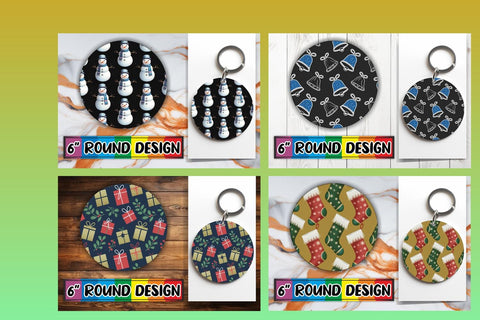 15x Coaster & Keychain Sublimation Kit , Christmas Sublimation afrosvg 