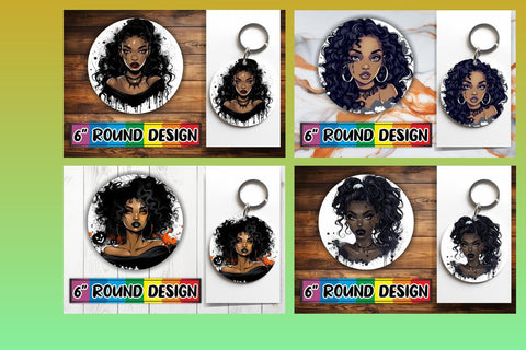 15x Coaster Round Design Bundle for Sublimation , Halloween Sublimation afrosvg 
