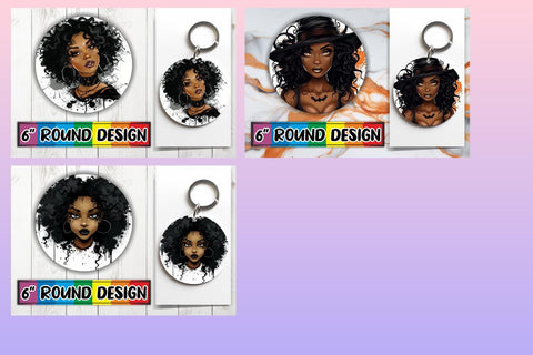 15x Coaster Round Design Bundle for Sublimation , Halloween Sublimation afrosvg 