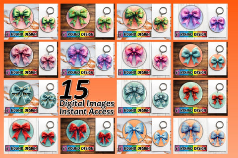 15x Coaster Sublimation Design Bundle , Xmas Bow Sublimation afrosvg 