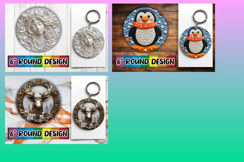 15x Coaster Sublimation Design Set , Christmas Sublimation afrosvg 