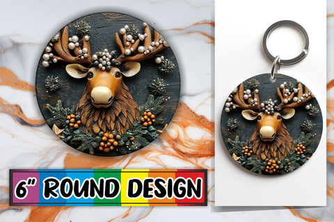 15x Coaster Sublimation Design Set , Christmas Sublimation afrosvg 