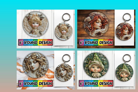 15x Coaster Sublimation Design Set , Christmas Sublimation afrosvg 