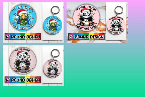 15x Coaster Sublimation Round Design Set , Xmas Sublimation afrosvg 