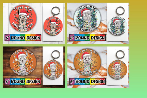 15x Coaster Sublimation Round Design Set , Xmas Sublimation afrosvg 