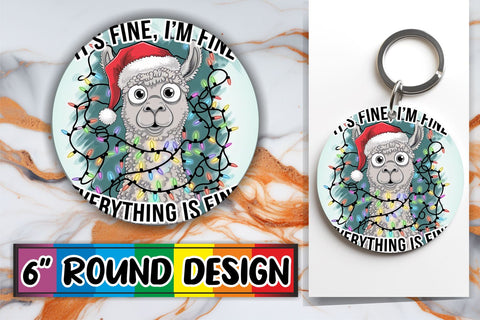 15x Coaster Sublimation Round Design Set , Xmas Sublimation afrosvg 
