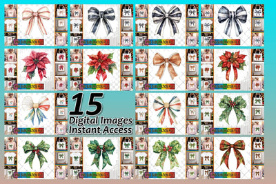 15x Design Bundle PNG , Bow Sublimation afrosvg 