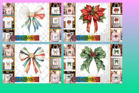 15x Design Bundle PNG , Bow Sublimation afrosvg 