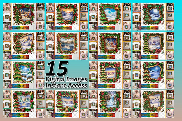 15x Design Bundle PNG , Christmas Sublimation afrosvg 