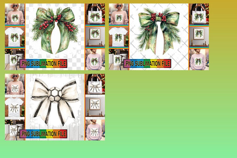 15x Design Pack PNG , Bow Sublimation afrosvg 