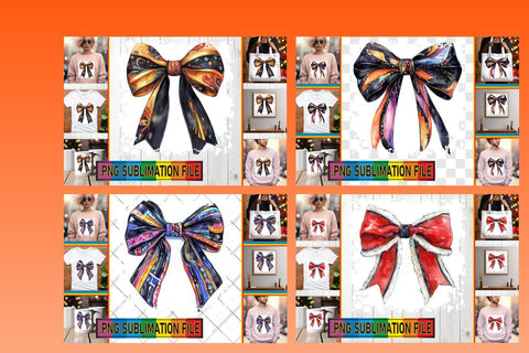 15x Design Pack PNG , Bow Sublimation afrosvg 