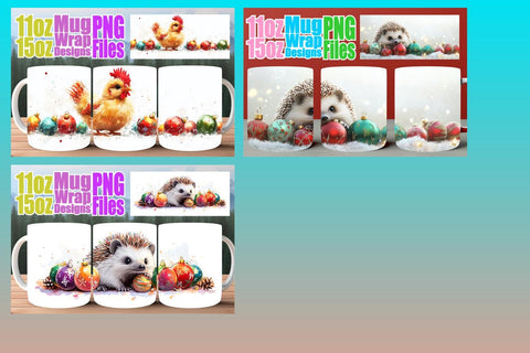 15x Easy Sublimation Mug Wrap , Holiday Sublimation afrosvg 