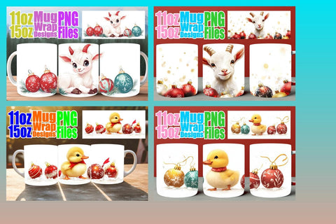 15x Easy Sublimation Mug Wrap , Holiday Sublimation afrosvg 