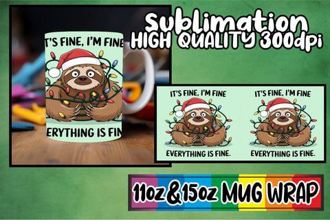 15x Fun Mug Wrap Sublimation , Xmas Sublimation afrosvg 