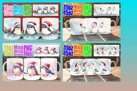 15x Gorgeous Mug Wrap Bundle , Holiday Sublimation afrosvg 