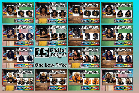 15x Handcrafted Mug Wrap , Halloween Sublimation afrosvg 