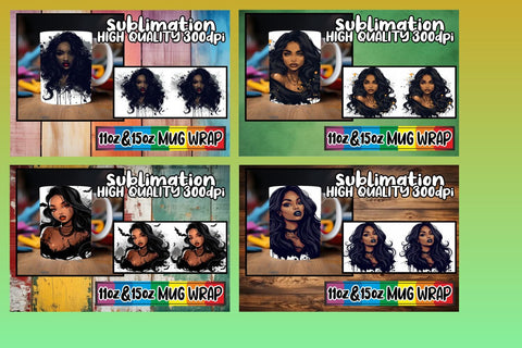 15x Handcrafted Mug Wrap , Halloween Sublimation afrosvg 