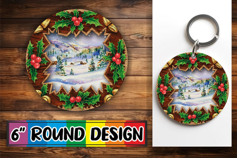 15x Keychain & Coaster Bundle Set , Christmas Sublimation afrosvg 