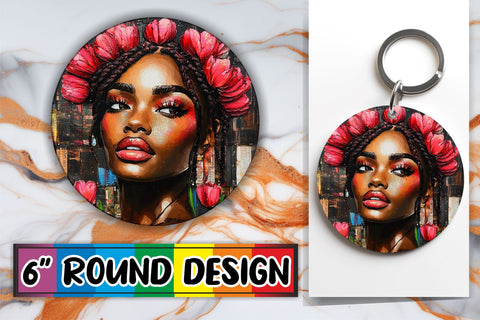 15x Keychain & Coaster Bundle Set , Woman Sublimation afrosvg 
