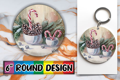 15x Keychain & Coaster Design Kit , Christmas Sublimation afrosvg 