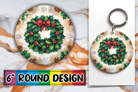 15x Keychain & Coaster Design Kit , Christmas Sublimation afrosvg 