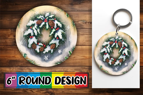 15x Keychain & Coaster Design Kit , Christmas Sublimation afrosvg 