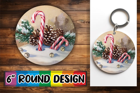 15x Keychain & Coaster Design Kit , Christmas Sublimation afrosvg 