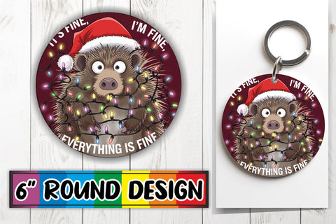 15x Keychain & Coaster Design Kit , Xmas Sublimation afrosvg 