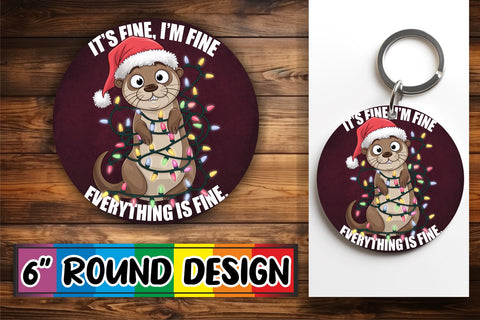 15x Keychain & Coaster Design Kit , Xmas Sublimation afrosvg 