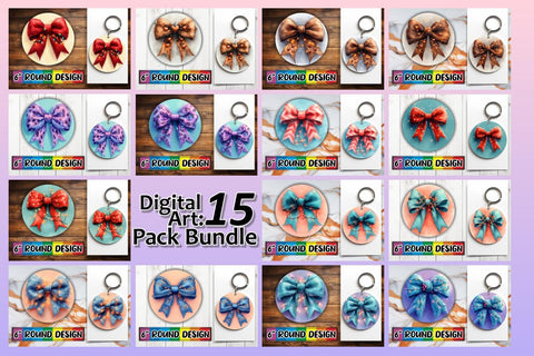 15x Keychain & Coaster Design Set , Christmas Sublimation afrosvg 