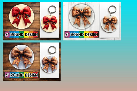 15x Keychain & Coaster Design Set , Christmas Sublimation afrosvg 