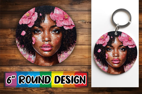 15x Keychain & Coaster Design Set , Woman Sublimation afrosvg 