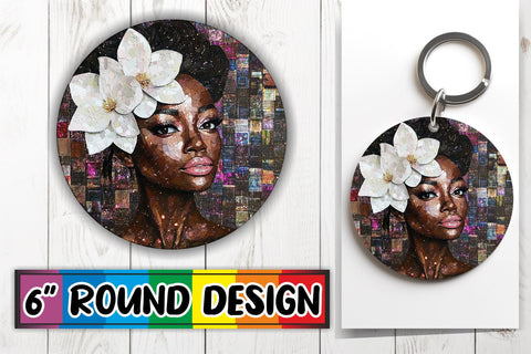 15x Keychain & Coaster Design Set , Woman Sublimation afrosvg 