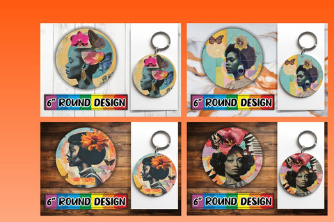 15x Keychain & Coaster Set , Woman Sublimation afrosvg 