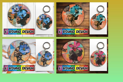 15x Keychain & Coaster Set , Woman Sublimation afrosvg 
