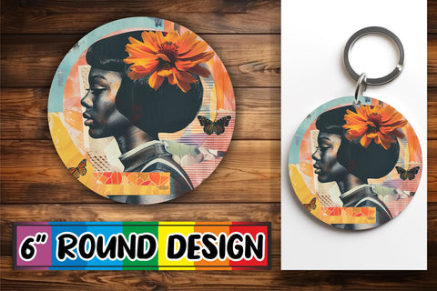 15x Keychain & Coaster Set , Woman Sublimation afrosvg 