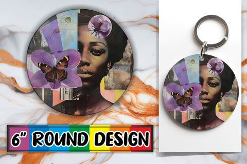 15x Keychain & Coaster Sublimation , Woman Sublimation afrosvg 