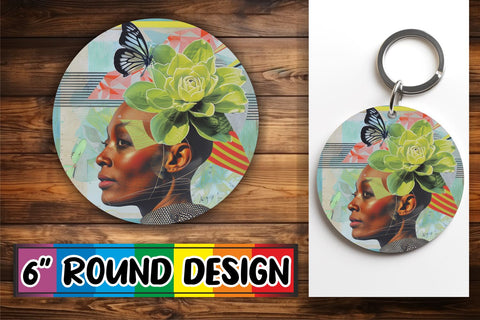 15x Keychain & Coaster Sublimation , Woman Sublimation afrosvg 