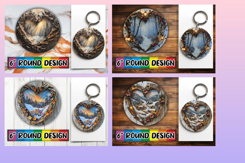 15x Keychain Design Bundle for Sublimation Projects , Christmas Sublimation afrosvg 