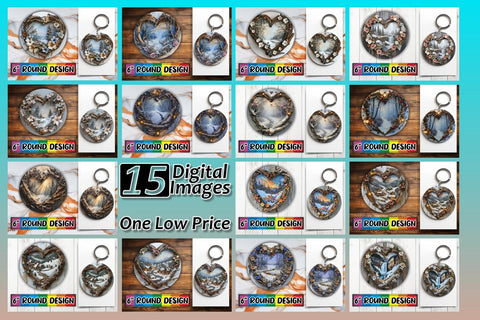 15x Keychain Design Bundle for Sublimation Projects , Christmas Sublimation afrosvg 