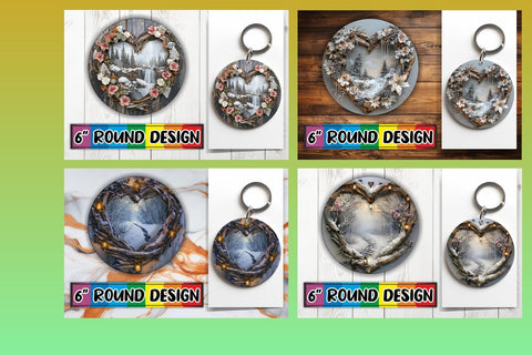 15x Keychain Design Bundle for Sublimation Projects , Christmas Sublimation afrosvg 