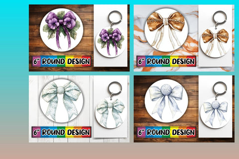 15x Keychain Design Bundle Pack for Sublimation , Bow Sublimation afrosvg 