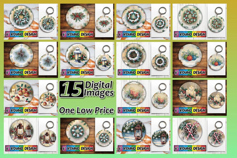 15x Keychain Design Bundle Pack for Sublimation , Christmas Sublimation afrosvg 