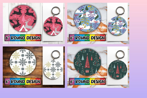 15x Keychain Design Bundle Pack for Sublimation , Christmas Sublimation afrosvg 