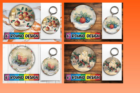 15x Keychain Design Bundle Pack for Sublimation , Christmas Sublimation afrosvg 