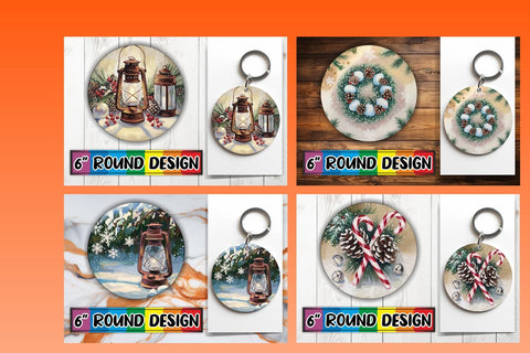 15x Keychain Design Bundle Pack for Sublimation , Christmas Sublimation afrosvg 