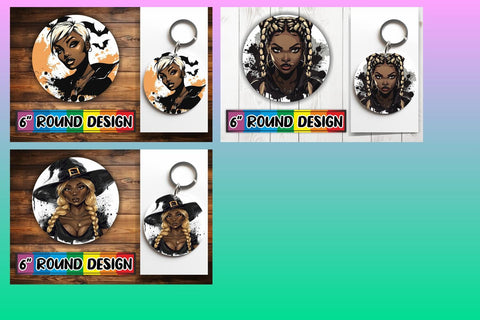 15x Keychain Design Pack Sublimation , Halloween Sublimation afrosvg 