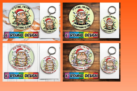 15x Keychain Design Set for Sublimation , Xmas Sublimation afrosvg 