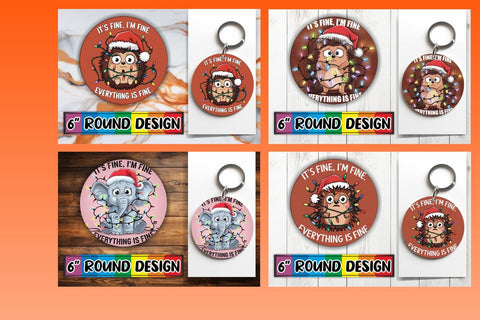 15x Keychain Design Set for Sublimation , Xmas Sublimation afrosvg 