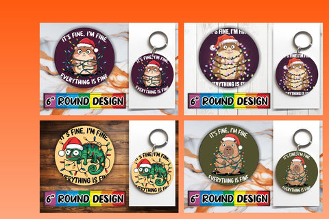 15x Keychain Design Set for Sublimation , Xmas Sublimation afrosvg 
